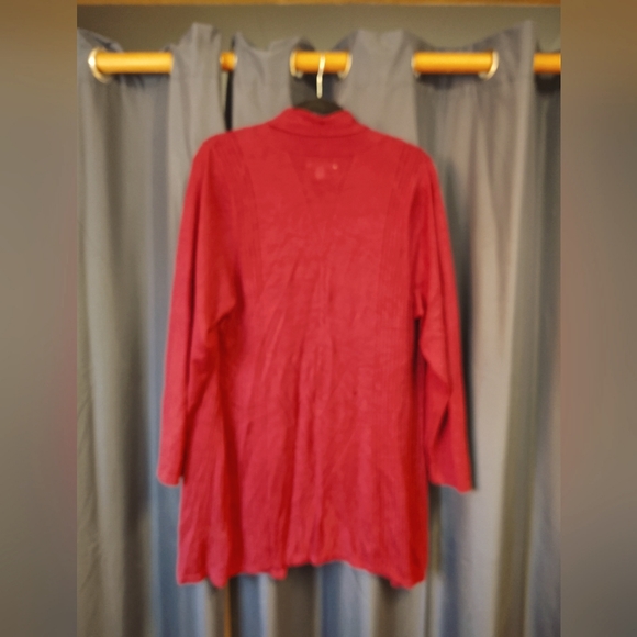 Cranberry Red Cardigan, 2x, EUC - Picture 2 of 4
